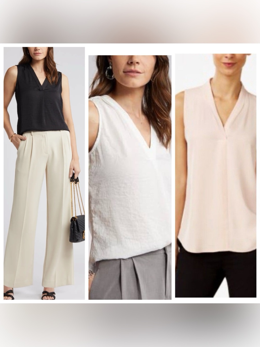 Vince Camuto Sleeveless V-neck blouse set of 3